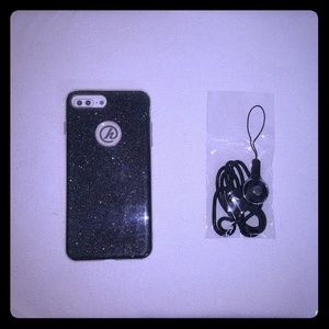 Hanlesi IPHONE 7plus black glitter skin